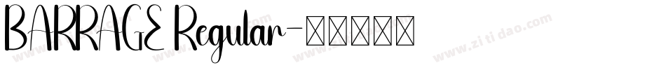 BARRAGE Regular字体转换